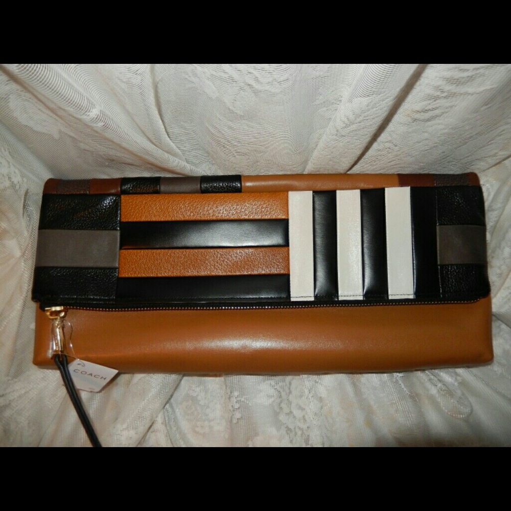 COPY - NWT COACH PATCHWORK LEATHER CLUTCH #30372